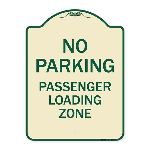Signmission No Parking Passenger Loading Zone Heavy-Gauge Aluminum Architectural Sign, 24" x 18", TG-1824-23679 A-DES-TG-1824-23679 - main